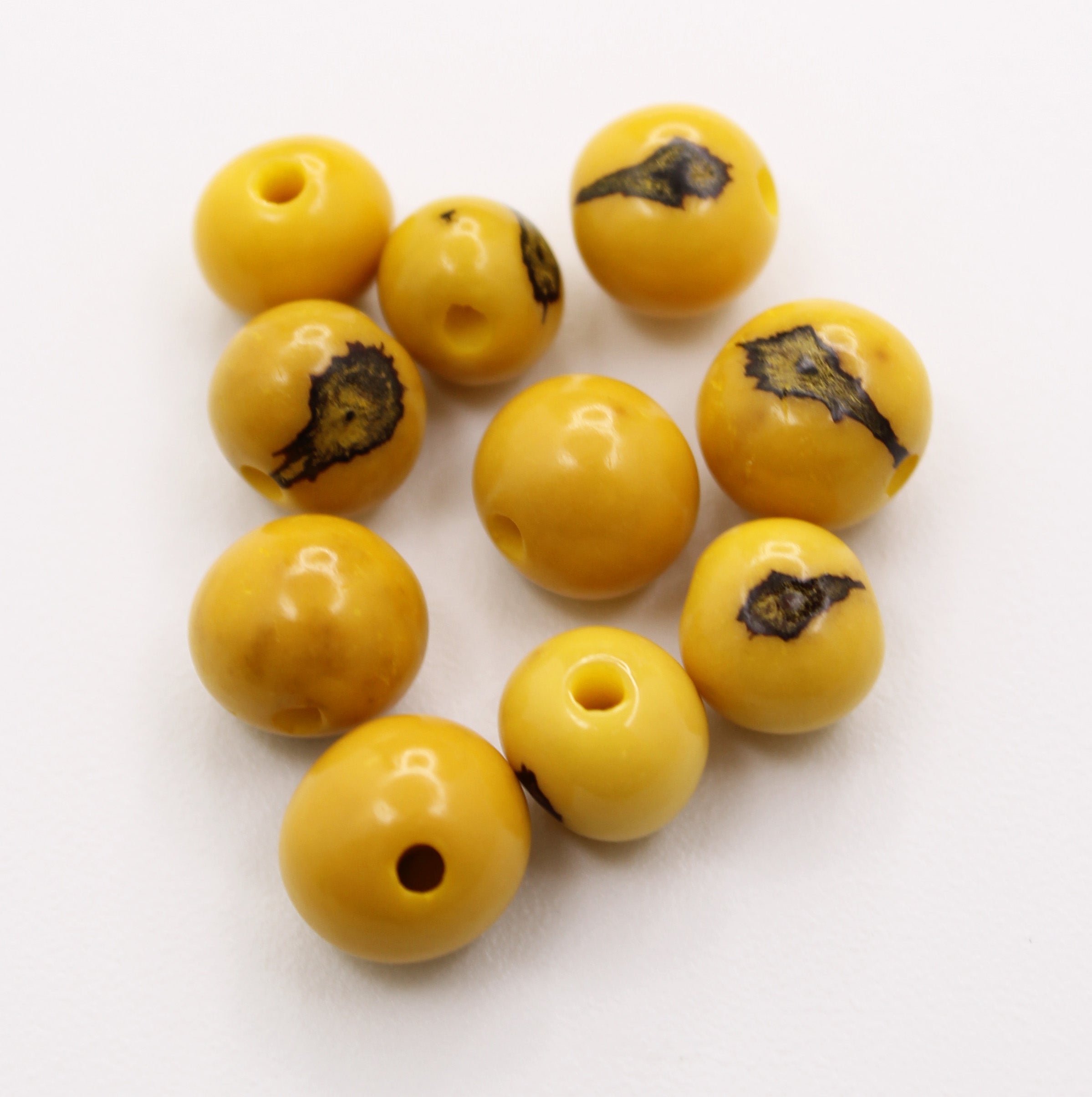 Azai Color Azai beads yellow 8mm 10 pieces seed beads Azai beads round – Tigue ...