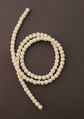 Ochsenknochen-Perlen Weiß, 8 Mm, Rondellförmig – 35,6 Cm Strang, Ca. 60 Stück, Für Schmuck & Basteln